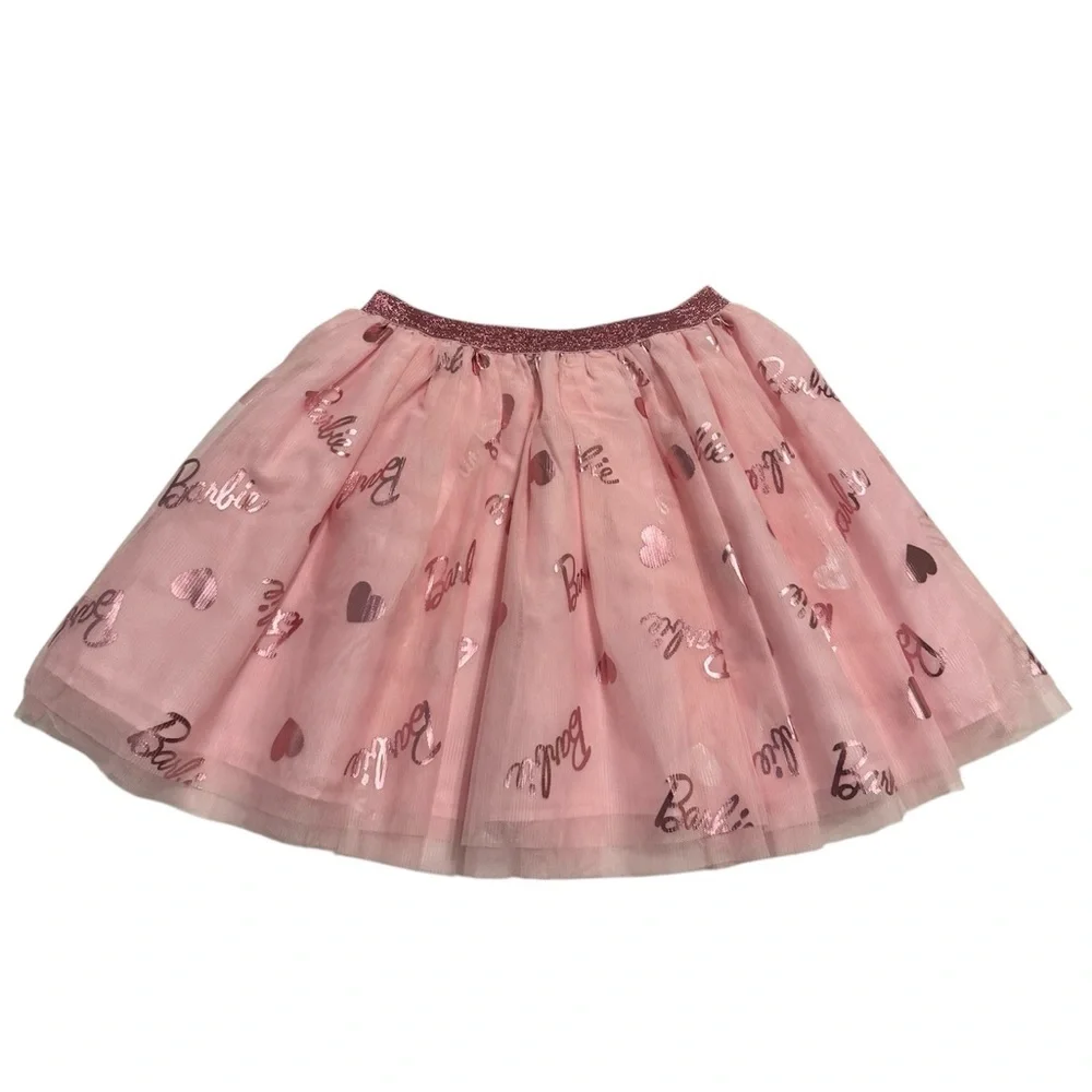 H&M Pink Barbie Tulle Skirt with Glitter Waistband size 5/6T NWOT